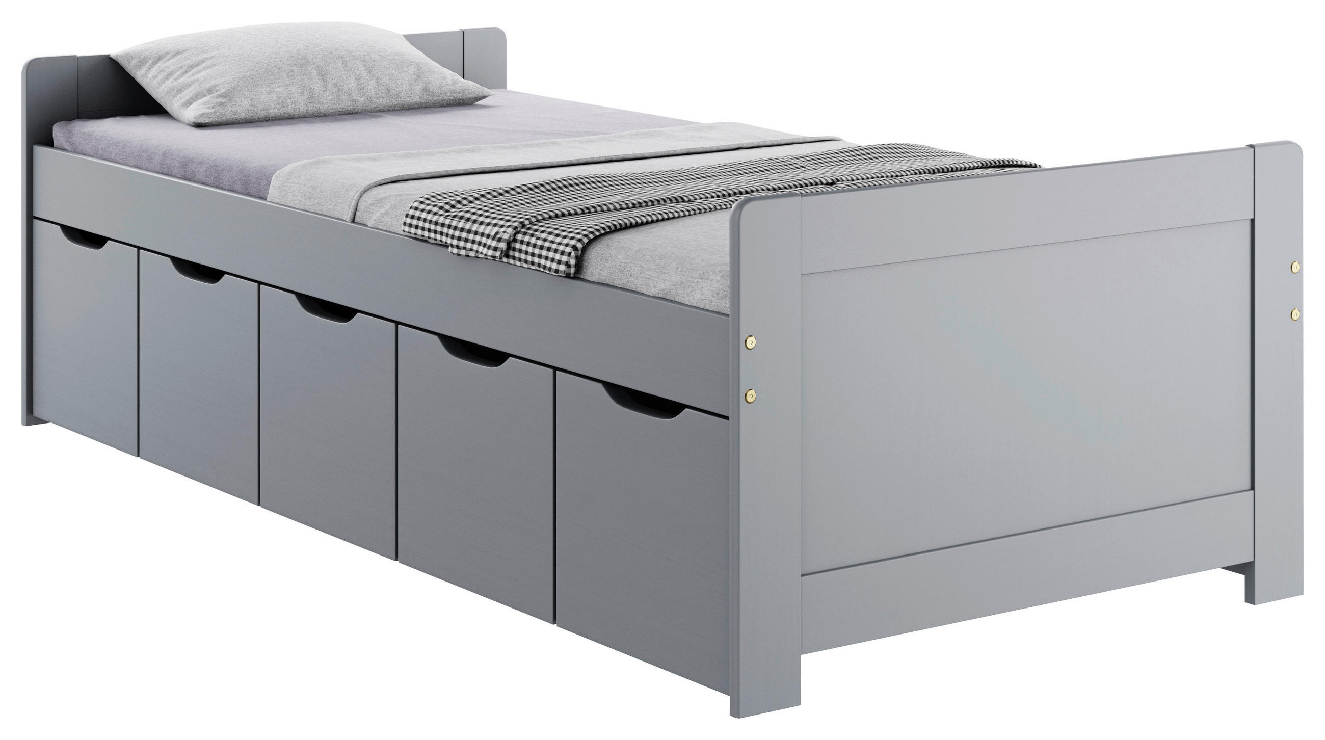 PAT, gri - culoare natur/gri, Basics, lemn (90/200cm) - MID.YOU