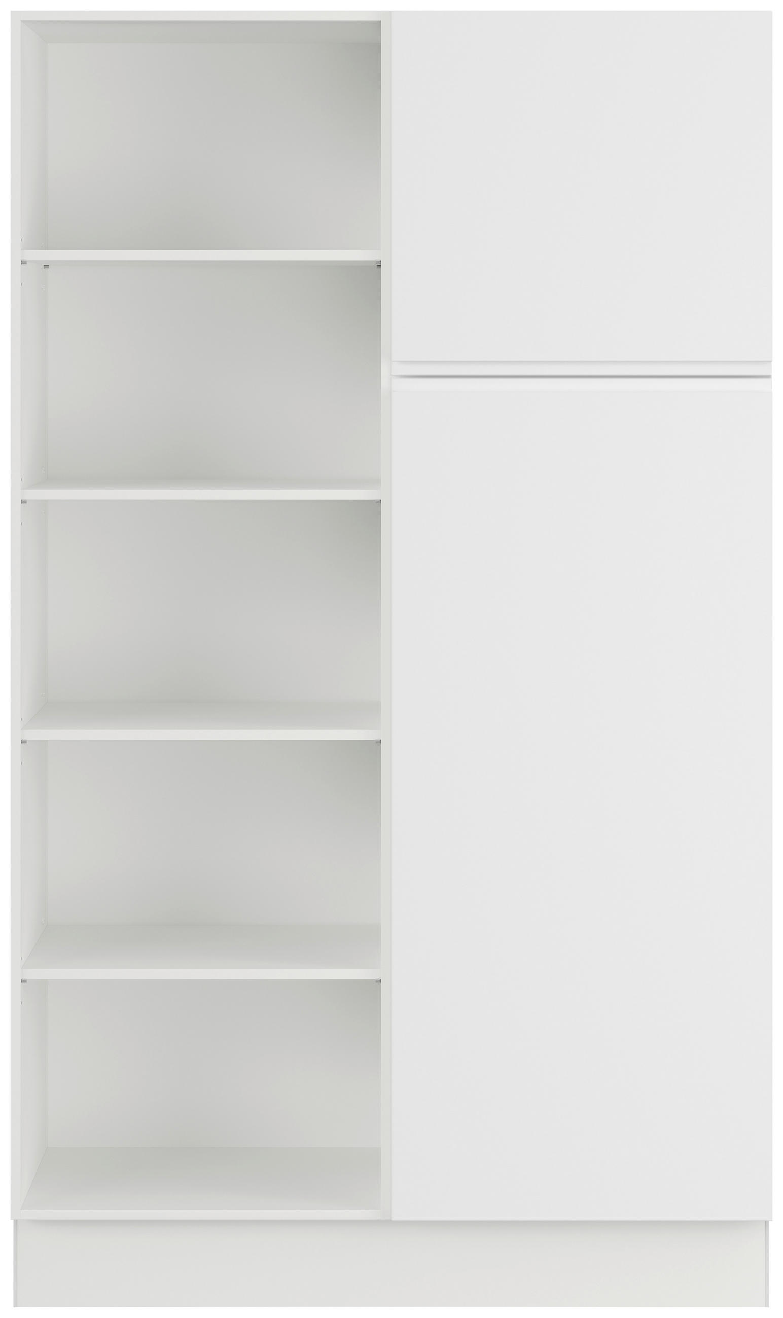 MEHRZWECKSCHRANK 120/206,2/58 cm  in Weiß  - Weiß, Basics, Holzwerkstoff (120/206,2/58cm) - Impuls