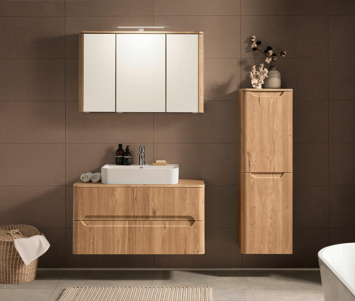 MIDISCHRANK 41/130/35 cm  - Wildeiche, KONVENTIONELL, Holzwerkstoff (41/130/35cm) - Held