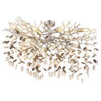 DECKENLEUCHTE  85/50/50 cm    - Klar/Silberfarben, KONVENTIONELL, Glas/Metall (85/50/50cm) - Globo