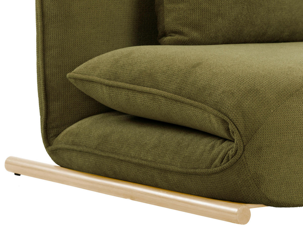 SESSEL in Samt Grün, Nussbaumfarben  - Nussbaumfarben/Grün, Design, Textil/Metall (93/97/80cm) - MID.YOU
