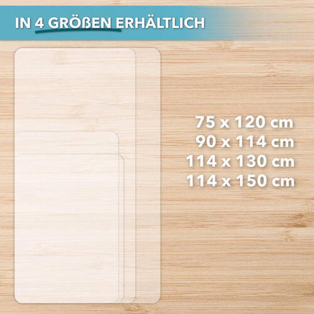 BODENSCHUTZMATTE - Transparent, Basics, Kunststoff (117/153cm) - Homeware