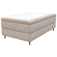 KONTINENTALSÄNG 120/200 cm  i grå  - svart/grå, Klassisk, metall/trä (120/200cm) - Visionight