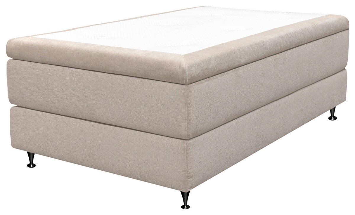 KONTINENTALSÄNG 120/200 cm  i grå  - svart/grå, Klassisk, metall/trä (120/200cm) - Visionight