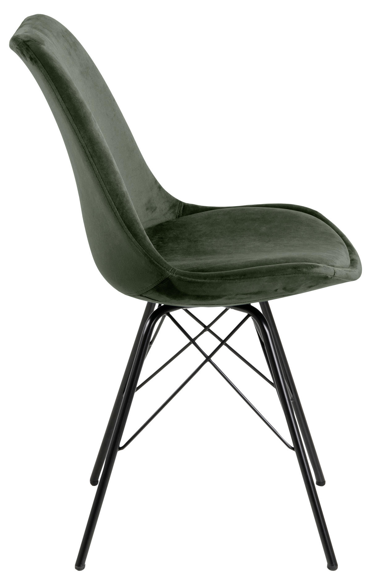 STOLICA  šumska zelena  tekstil, metal      - šumska zelena/crna, Trend, tekstil/metal (48,5/85,5/54cm) - Carryhome
