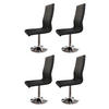STUHL-SET 4 Stück  in Lederlook Textil  - Silberfarben/Schwarz, MODERN, Textil/Metall (45/106/65cm) - Livetastic
