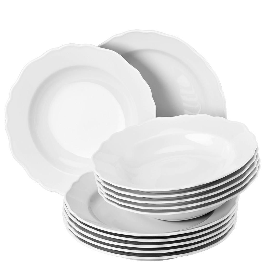 SERVIS ZA RUČAVANJE  Maria Theresia     12 delova   - bela, Osnovno, keramika - Rosenthal