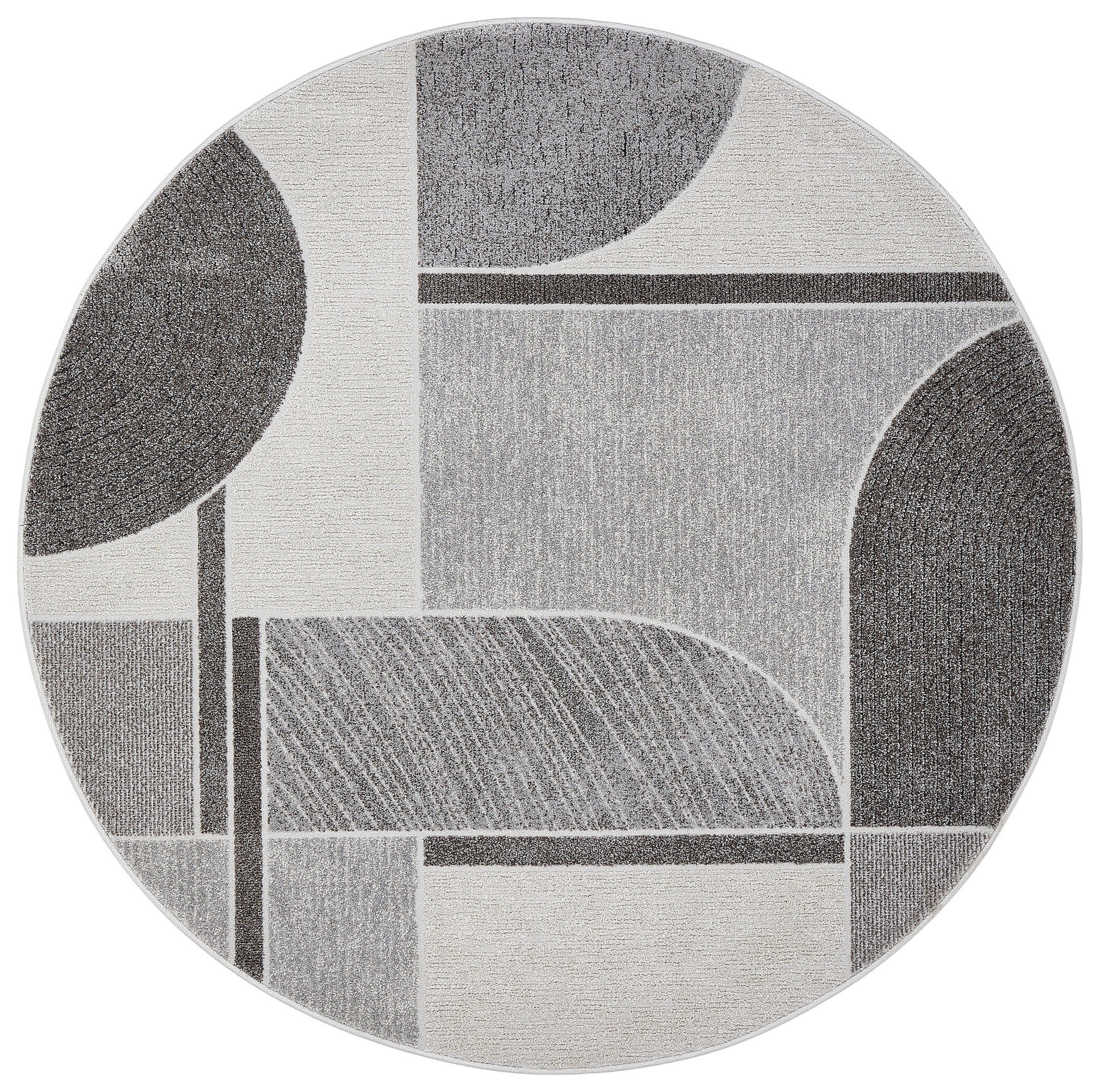 WEBTEPPICH 160 cm Valencia Grau, Hellgrau, Dunkelgrau  - Dunkelgrau/Hellgrau, Design, Textil (160cm)