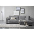 ECKSOFA in Cord Dunkelgrau  - Dunkelgrau/Schwarz, Design, Kunststoff/Textil (265/224cm) - Hom`in