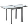 GARTENTISCH Metall, Glas Graphitfarben rechteckig  - Graphitfarben, KONVENTIONELL, Glas/Metall (65/65/75cm) - Gardenson