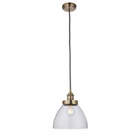 HÄNGELEUCHTE 22.5/127 cm  - Klar/Messingfarben, KONVENTIONELL, Glas (22.5/127cm) - ENDON