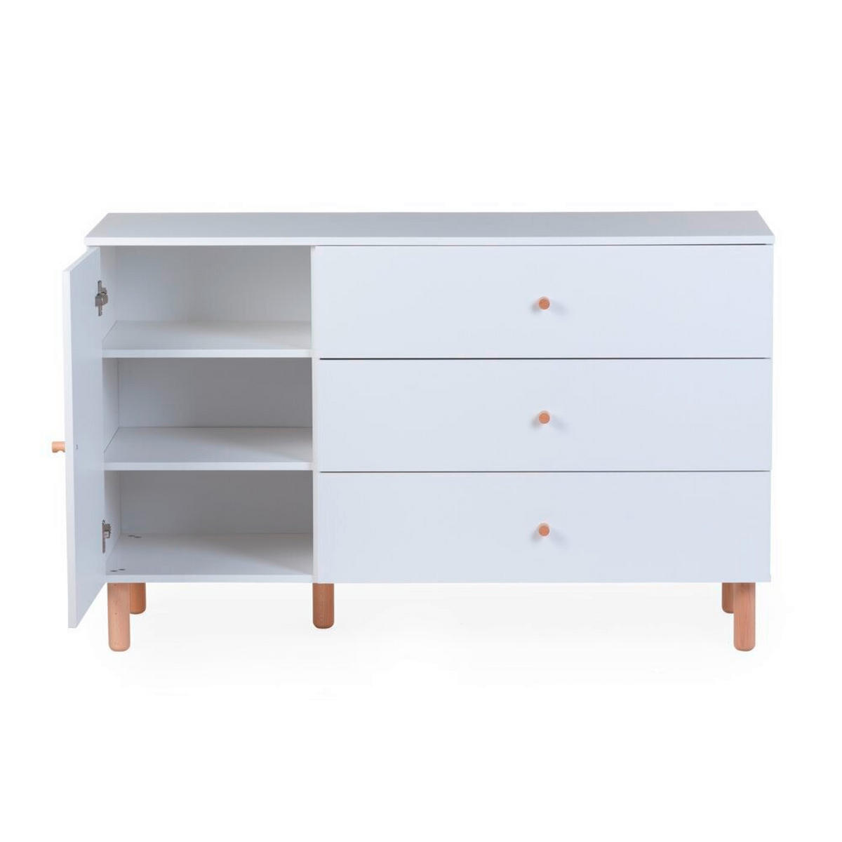WICKELKOMMODE Wonder White 2023 Weiß  - Weiß/Naturfarben, Design, Holz/Holzwerkstoff (137/93/75cm) - Childhome