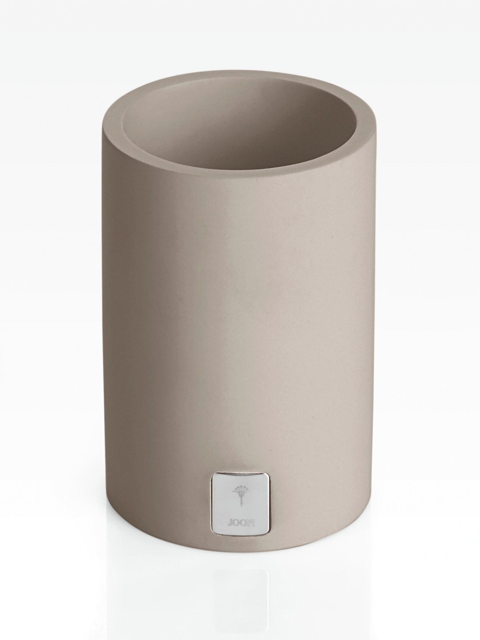 ZAHNPUTZBECHER  - Beige/Grau, Basics, Kunststoff (7/11cm) - Joop!