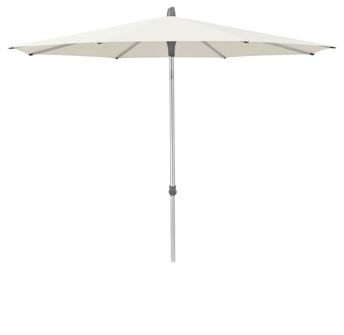 SONNENSCHIRM 250 cm Weiß  - Silberfarben/Weiß, Basics, Textil/Metall (250/250cm) - Glatz
