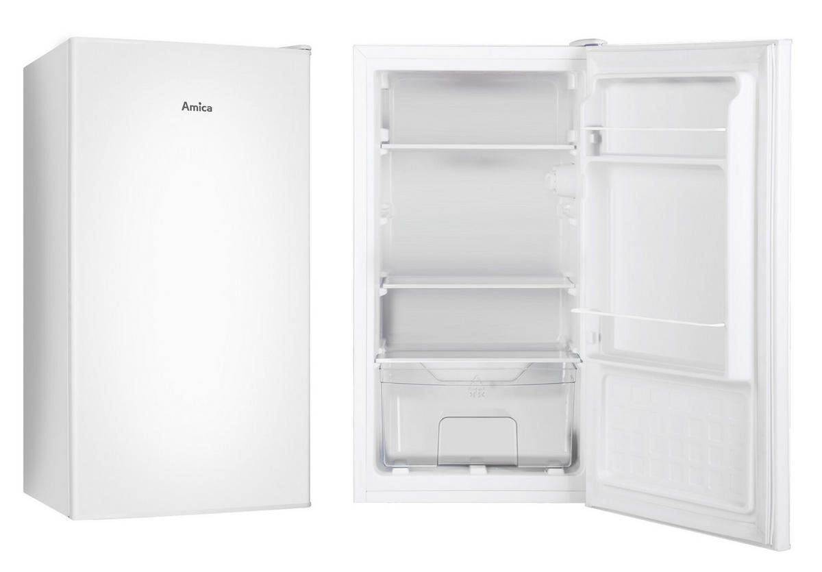 KÜHLSCHRANK 45/84,5/40,5 cm VKS351116W  - Weiß, Basics, Glas/Metall (45/84,5/40,5cm) - Amica