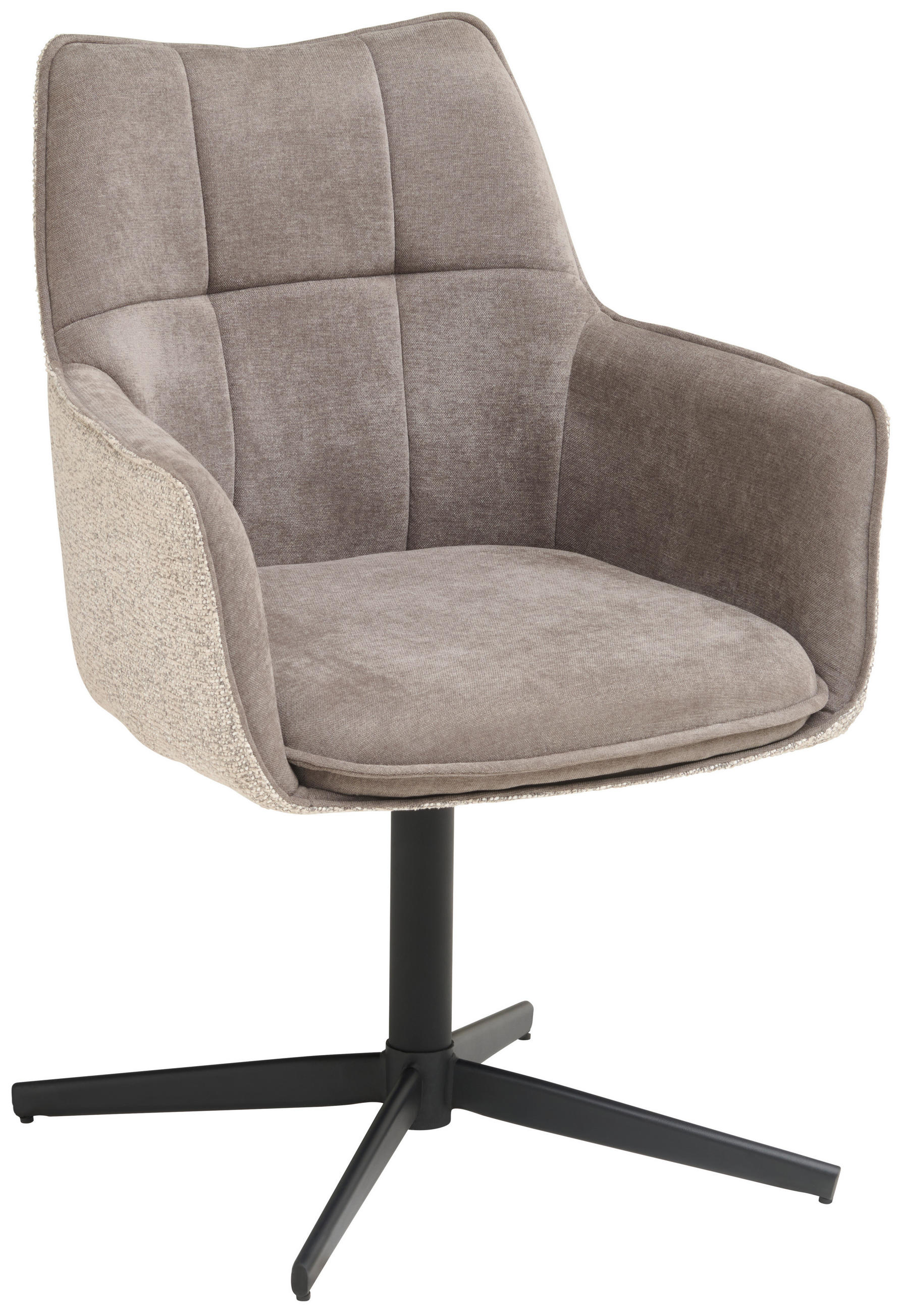Scaun Cu Brațe din metal, textil, antracit, negru