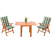 BALKONSET Braun 5-teilig  - Braun/Grün, KONVENTIONELL, Holz/Textil - Gardenson