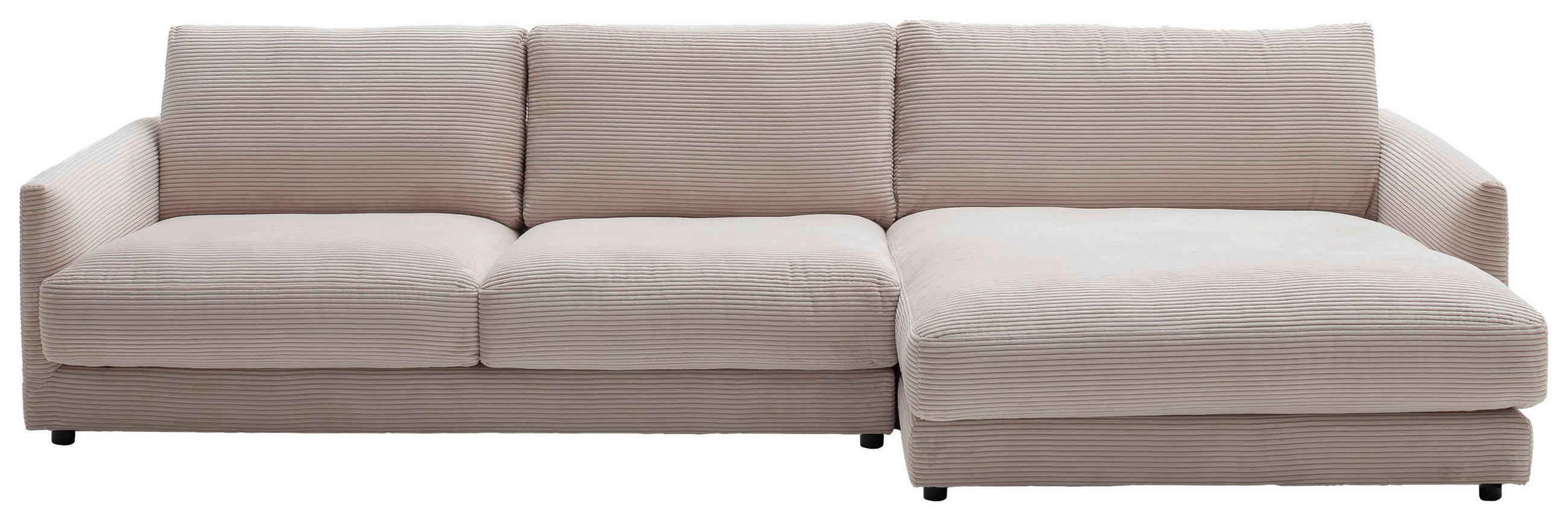 ECKSOFA  in Cord Beige  322/170 cm  - Beige/Schwarz, Design, Kunststoff/Textil (322/170cm) - Schöner Wohnen