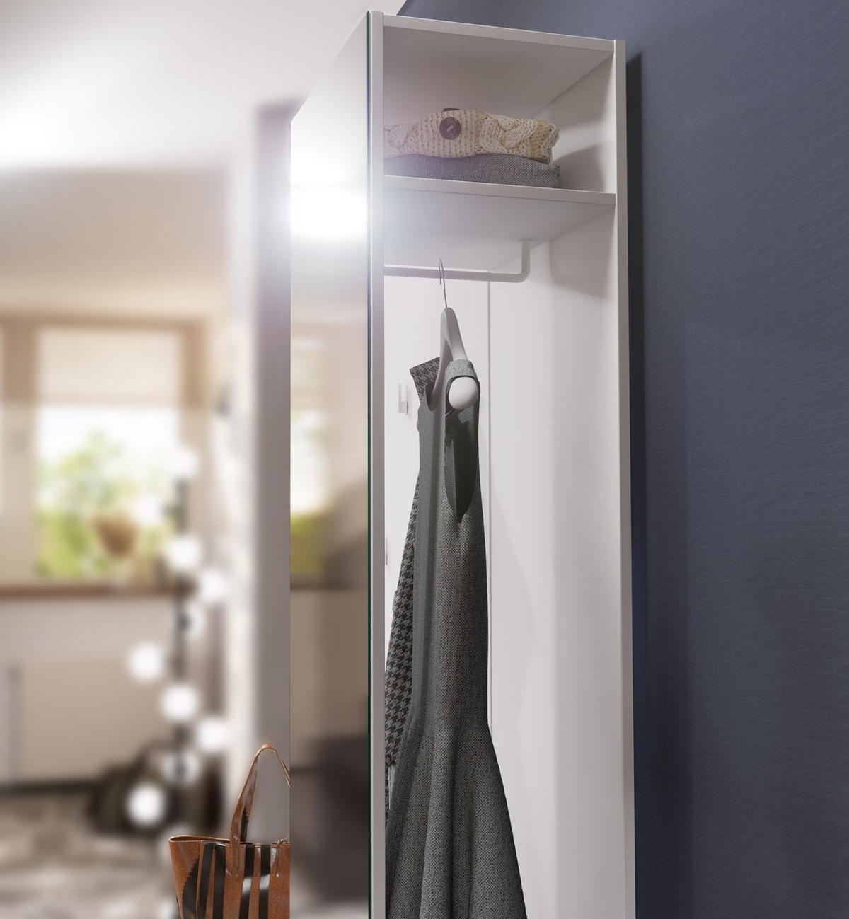 GARDEROBE  in 120/201/38 cm  - Weiß, Design, Holzwerkstoff (120/201/38cm) - Livetastic