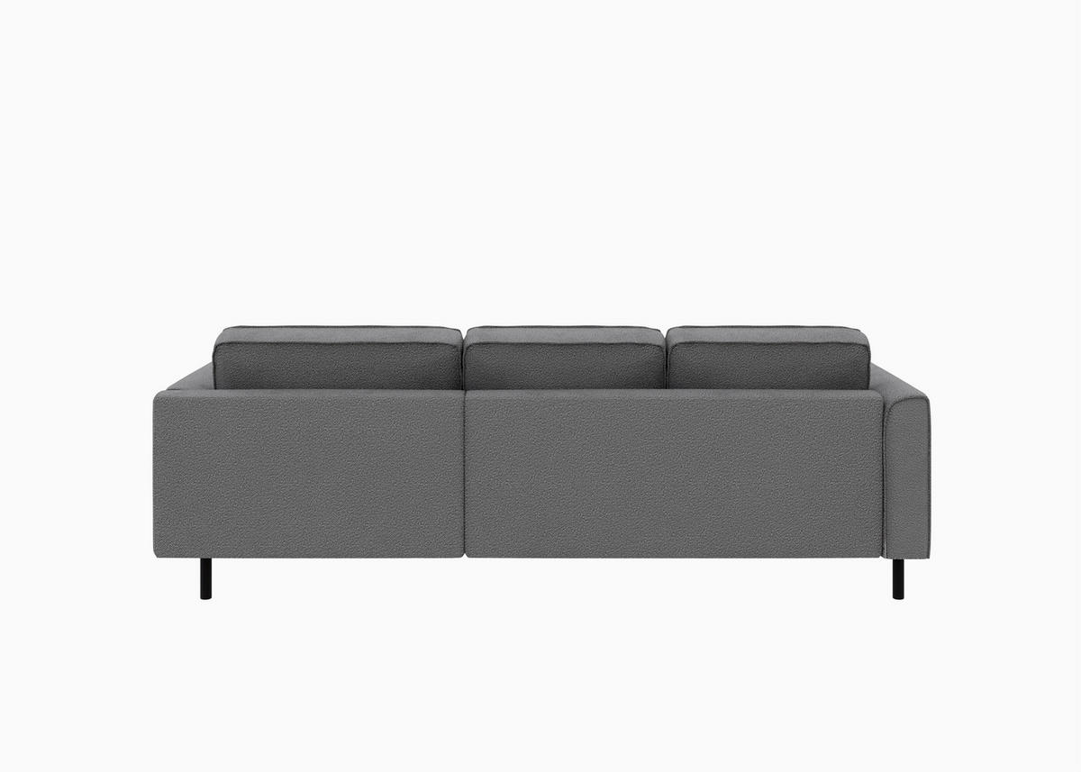 ECKSCHLAFSOFA  mit Bettkasten erhältlich, Sitzqualitäten, Schlafen auf Sitzhöhe, Bettfunktion erhältlich, Rücken echt, Armteil links, Armteil rechts Struktur Anthrazit  - Anthrazit/Schwarz, MODERN, Textil/Metall (232/161cm) - Trendmanufaktur