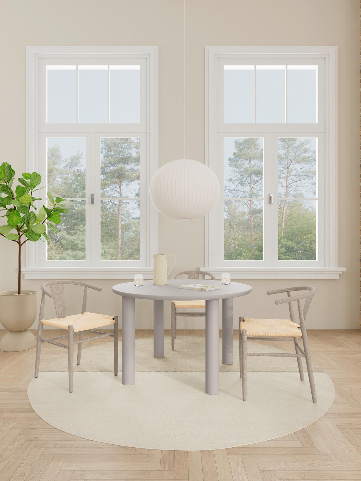 ESSTISCH in Holzwerkstoff 120/120/75 cm  - Hellgrau, MODERN, Holzwerkstoff (120/120/75cm) - MID.YOU