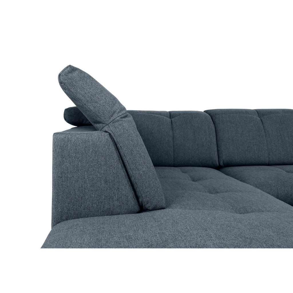 Thumbnail - Mid.you Wohnlandschaft Ramzes, Dunkelblau, Textil, 6-Sitzer, U-Form, 328x215 cm, Made in EU, seitenverkehrt erhältlich, ...