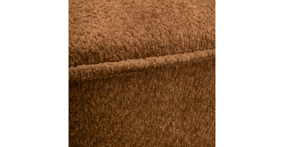 ECKSOFA Rostfarben Chenille  inkl. Rückenkissen, Bettkasten, Schlaffunktion, Rücken echt  - Rostfarben/Schwarz, KONVENTIONELL, Kunststoff/Textil (233/193cm) - Carryhome