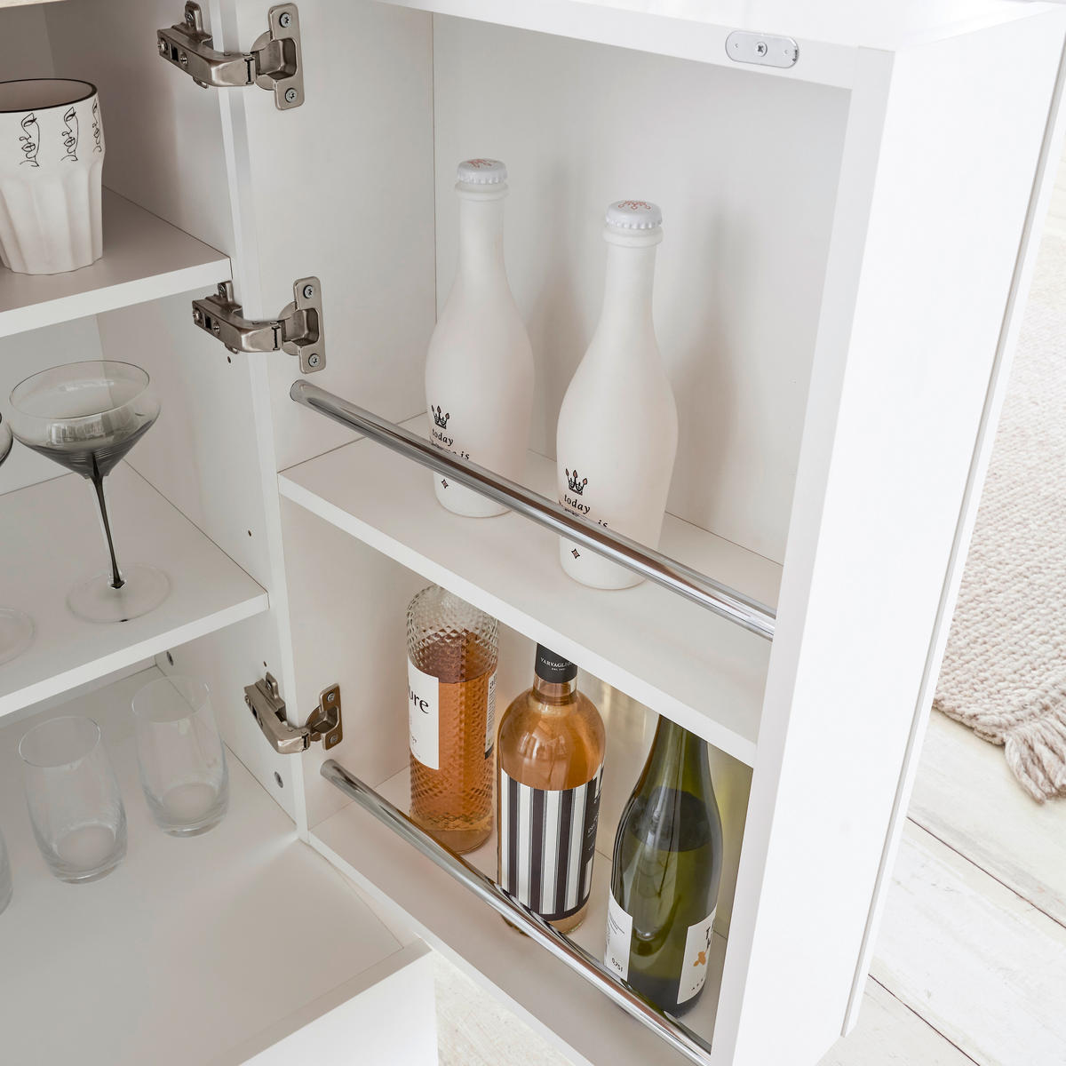 BUFFET 90/210/52 cm  in  - Eichefarben/Schwarz, Trend, Holzwerkstoff/Kunststoff (90/210/52cm)