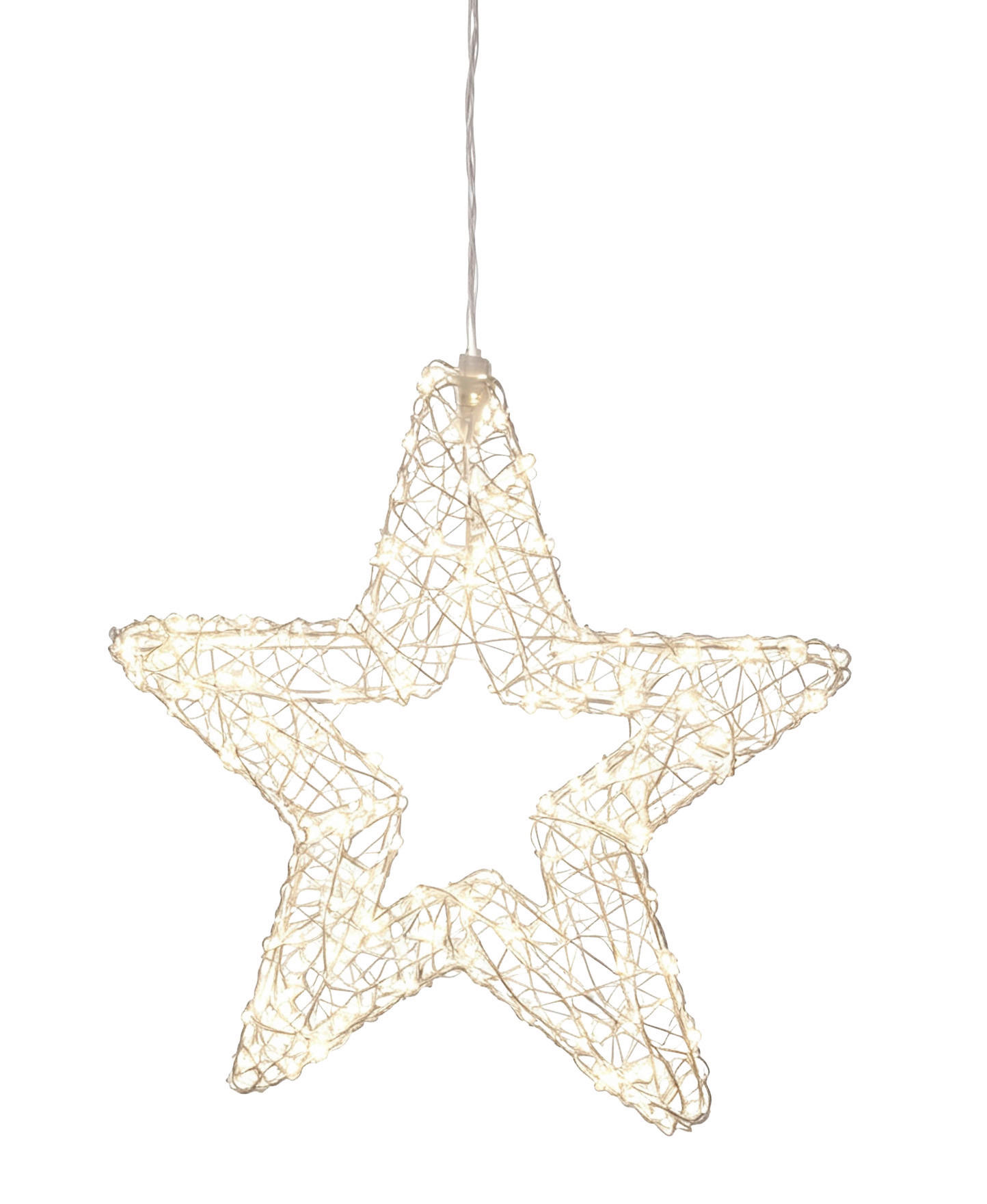 DEKORAČNÍ HVĚZDA - barvy stříbra, Lifestyle, kov/plast (58/7cm) - X-Mas