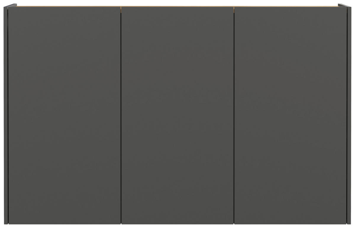 SCHUHSCHRANK GW-Libbiano  in 138/87/25 cm  - Eichefarben/Graphitfarben, Design, Holzwerkstoff (138/87/25cm)