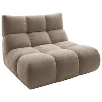 SESSEL Chenille Taupe  - Taupe/Schwarz, Design, Kunststoff/Textil (112/85/108cm) - Pure Home Lifestyle