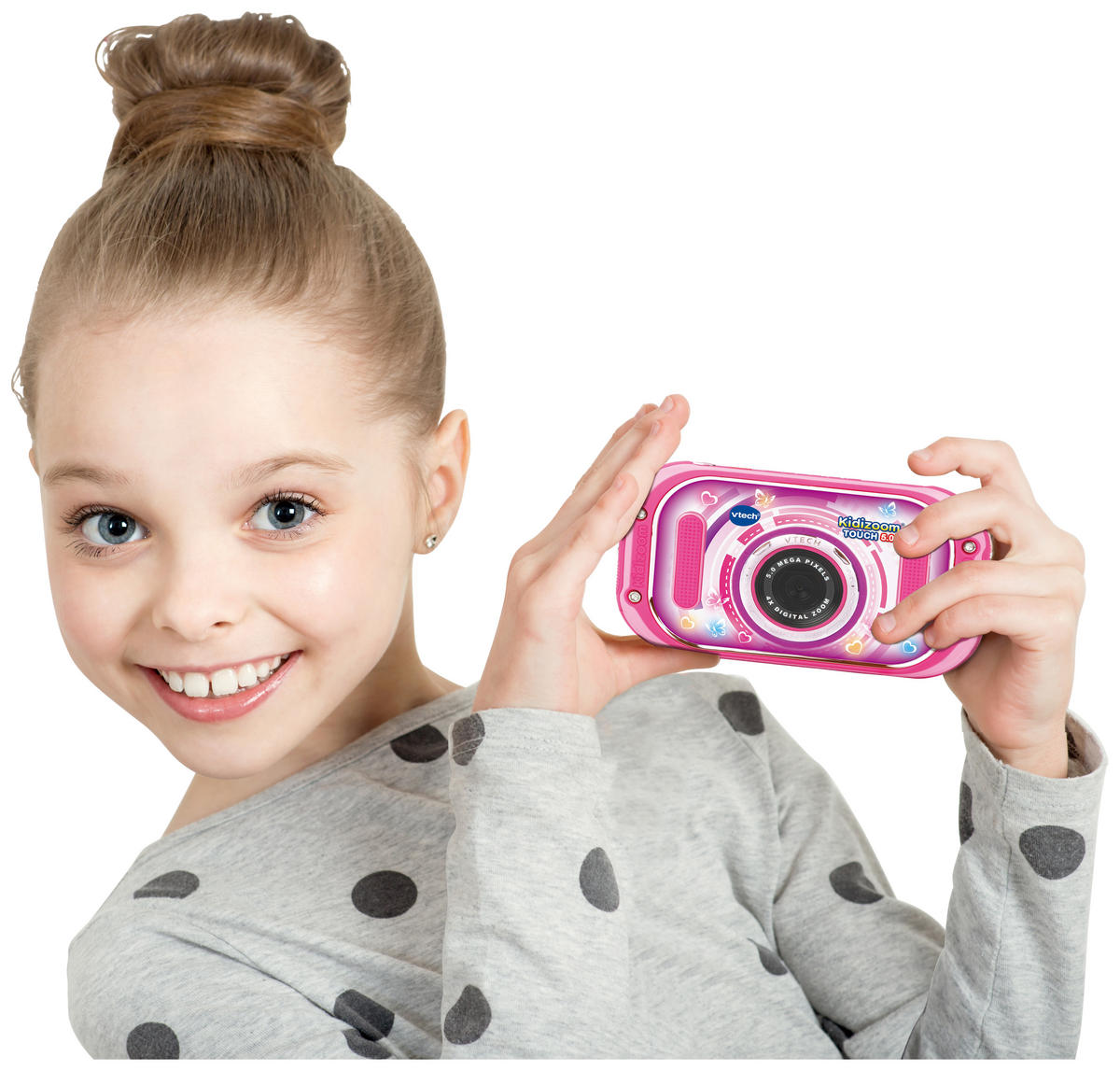 KINDERKAMERA - Pink/Multicolor, Basics, Kunststoff (25,4/27,9/5,8cm) - Vtech