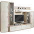 WOHNWAND Creme, Eichefarben - Eichefarben/Silberfarben, Design, Glas/Holzwerkstoff (327/217/49cm) - XORA
