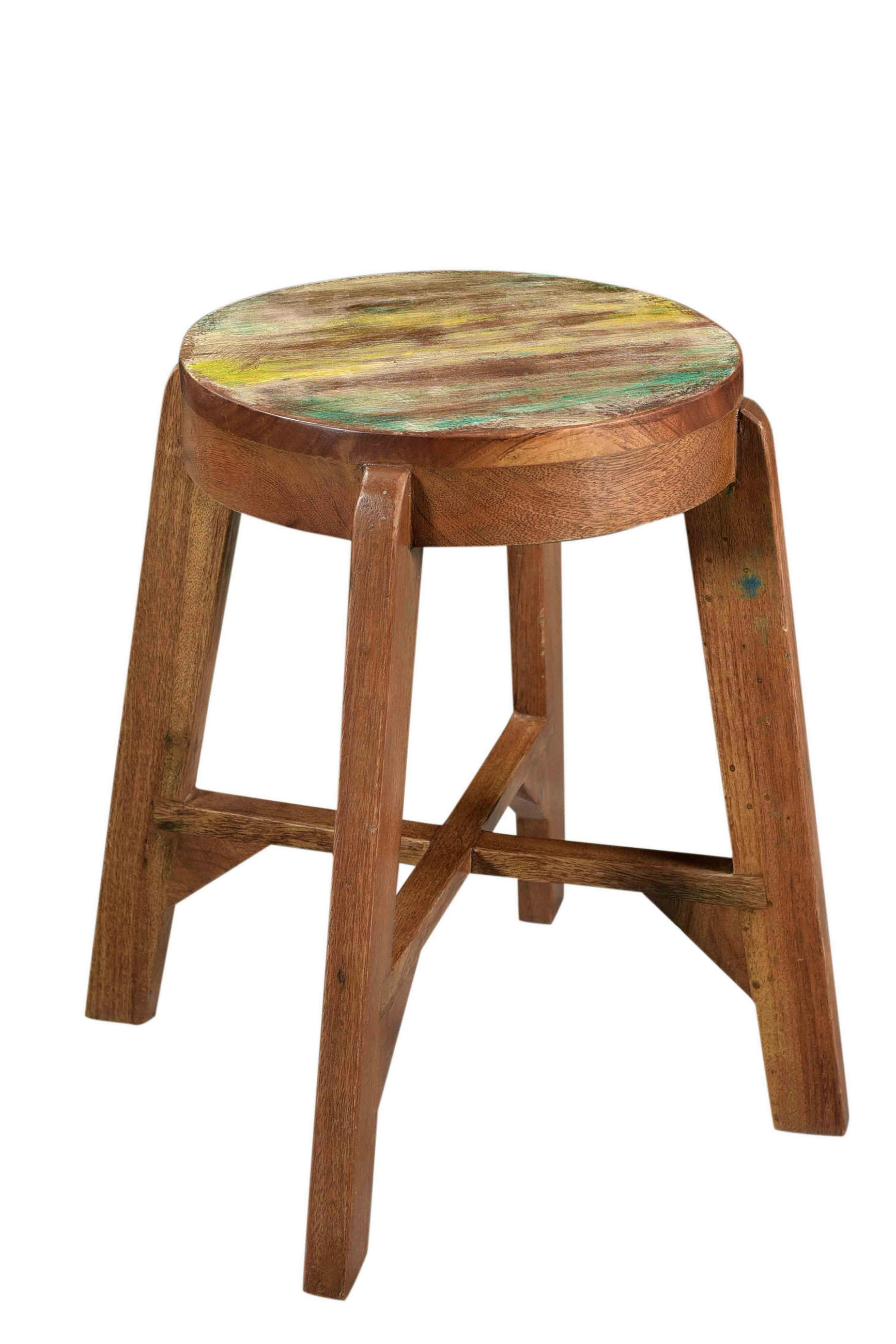 HOCKER in Holz Braun, Multicolor  - Multicolor/Braun, Trend, Holz (36/46/36cm) - Landscape
