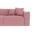 ECKSOFA in Velours Rosa  - Chromfarben/Rosa, KONVENTIONELL, Kunststoff/Textil (195/293cm) - Carryhome