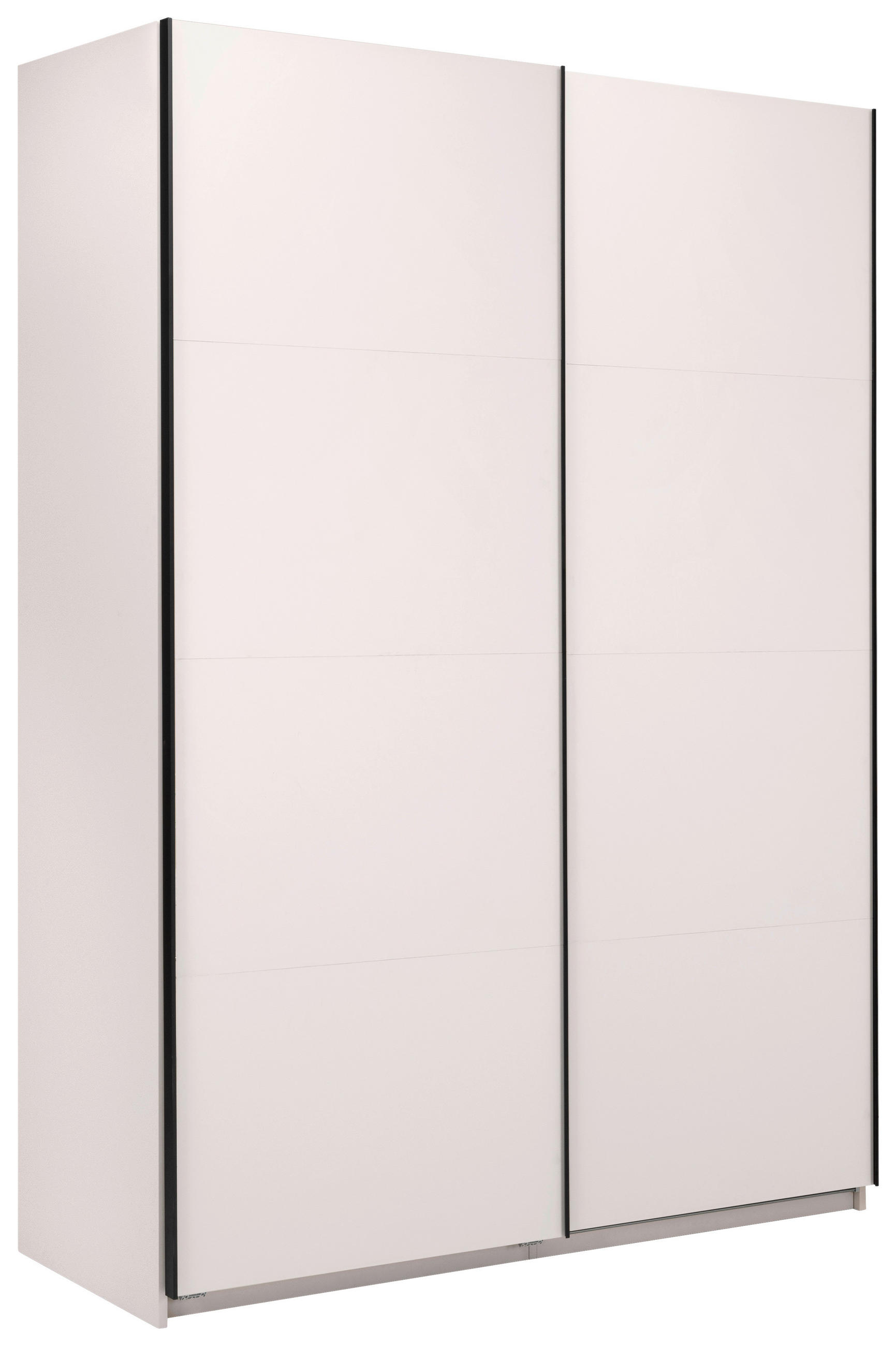 SCHIEBETÜRENSCHRANK 150/211,5/61,5 cm 2-türig Kaschmir  - Kaschmir/Schwarz, MODERN, Holzwerkstoff/Metall (150/211,5/61,5cm) - MID.YOU