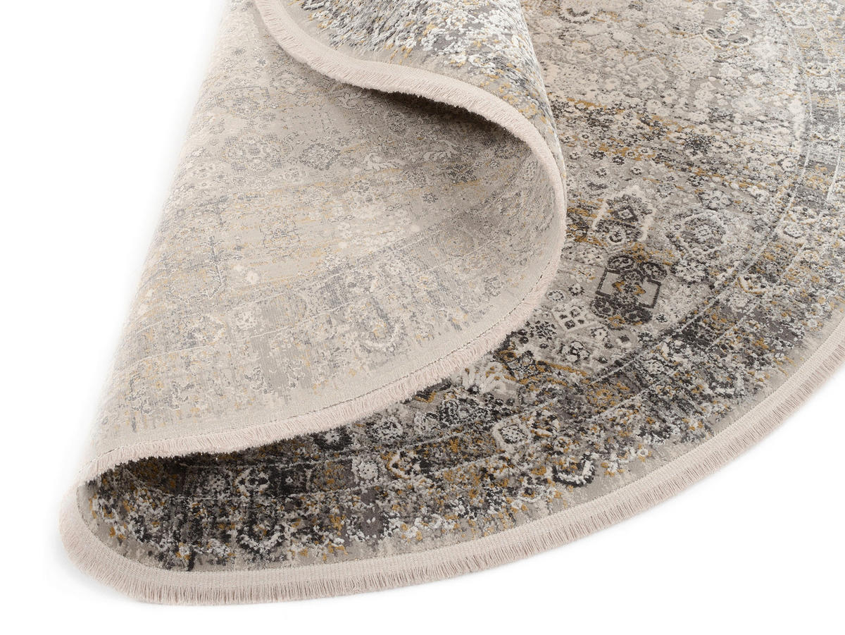 WEBTEPPICH 160 cm Toulon Grau, Goldfarben  - Goldfarben/Grau, LIFESTYLE, Textil (160cm) - Dieter Knoll