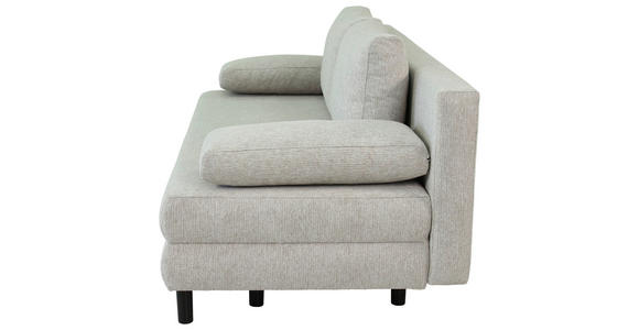 SCHLAFSOFA Lia in Webstoff Taupe  - Taupe/Schwarz, Design, Textil/Metall (197/84/92,5cm) - Hom`in