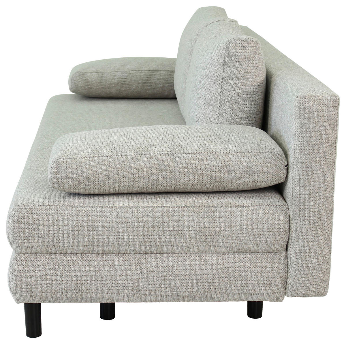 SCHLAFSOFA Webstoff Taupe  - Taupe/Schwarz, Design, Textil/Metall (197/84/92,5cm) - home24