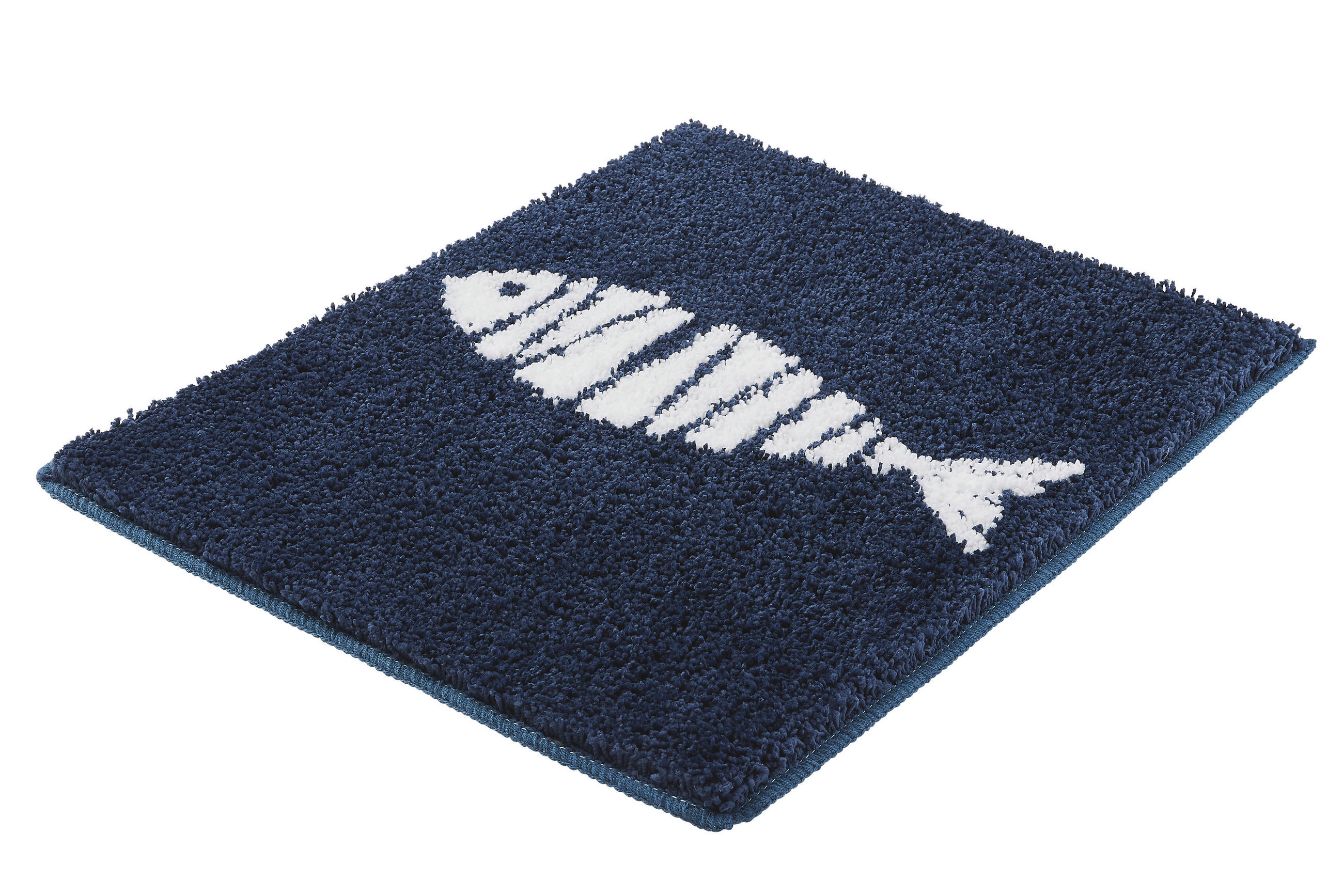 PROSTIRKA ZA KUPATILO FISH  plava  - plava, Osnovno, tekstil (60/90/1,8cm) - Kleine Wolke