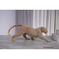 DEKOR ÁLLATFIGURA - aranyszínű, Basics, műanyag (33/19/12cm)