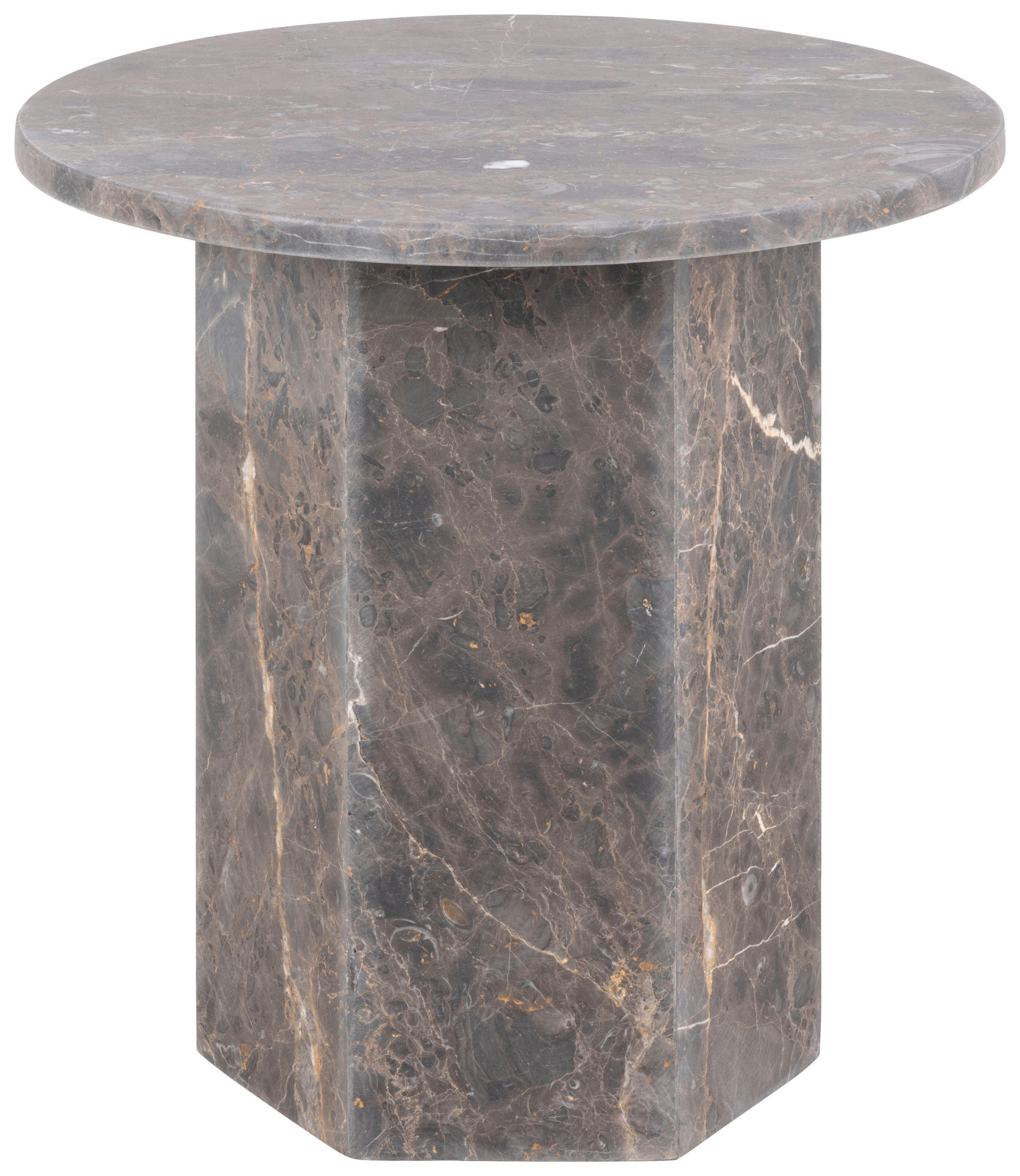 BEISTELLTISCH in Stein 50/50/50 cm  - Braun, Design, Stein (50/50/50cm) - MID.YOU