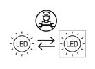 LED-TISCHLEUCHTE Vela 29/23/36,5 cm   - Weiß, Basics, Kunststoff/Metall (29/23/36,5cm) - Fabas Luce