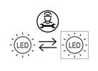 LED-DECKENLEUCHTE  26/9,5 cm    - Chromfarben/Weiß, Design, Glas/Metall (26/9,5cm) - Helestra