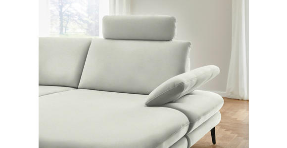 WOHNLANDSCHAFT  in Chenille, Flachgewebe Weiß  - Schwarz/Weiß, Design, Textil/Metall (208/344/180cm) - Dieter Knoll