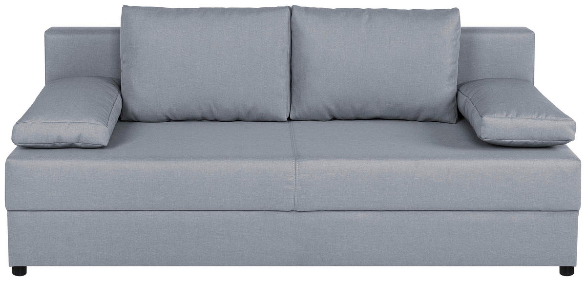 SCHLAFSOFA  mit Liegefunktion, Rücken echt Silberfarben  - Silberfarben, Design, Kunststoff/Textil (190/80/75cm) - P & B