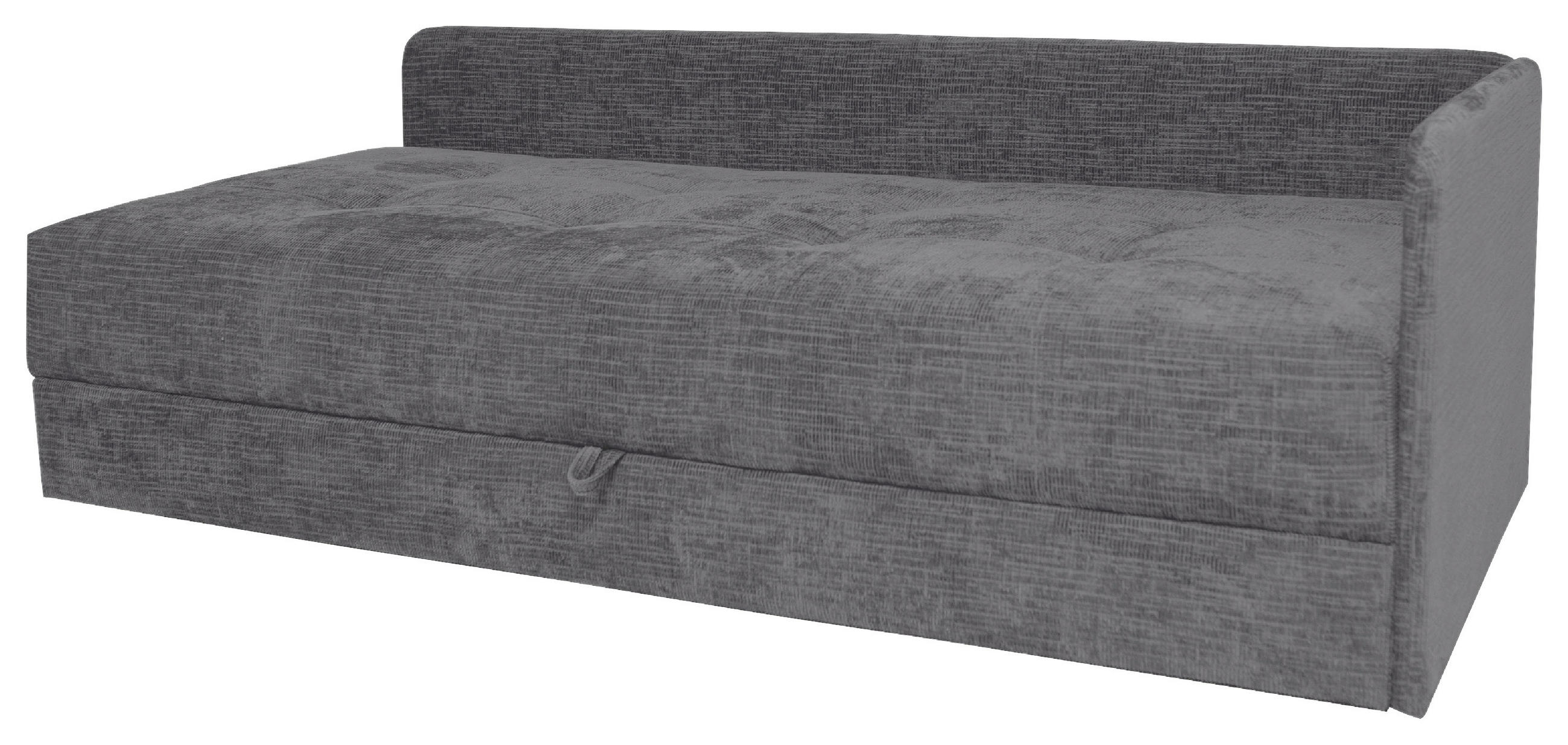 LIEGE Velours Grau  - Schwarz/Grau, KONVENTIONELL, Kunststoff/Textil (205/80/125cm) - Xora