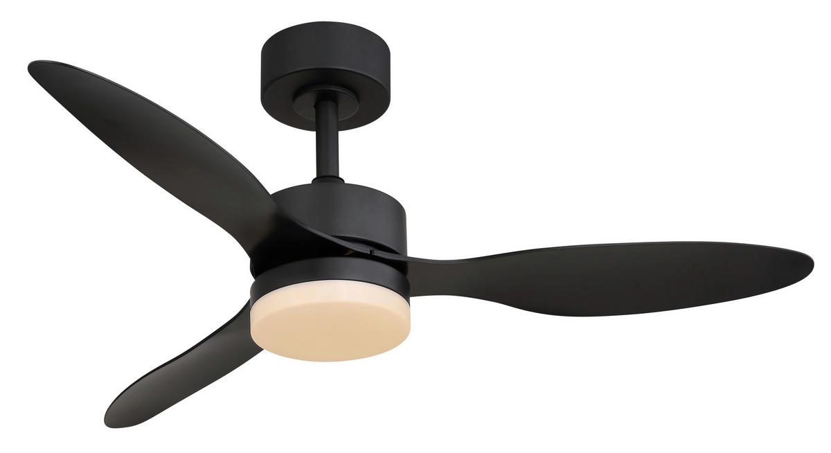 STROPNÍ VENTILÁTOR, 106/40,5 cm  - bílá/černá, Konvenční, kov/plast (106/40,5cm)