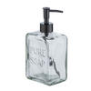SEIFENSPENDER Kunststoff, Glas  - Transparent/Schwarz, Basics, Glas/Kunststoff (9,5/20/6cm) - Wenko