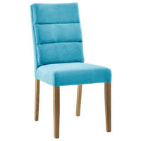 SZÉK fa, textil türkiz, tölgyfa  - türkiz/tölgyfa, Konventionell, textil/fa (47/95/64cm) - Cantus